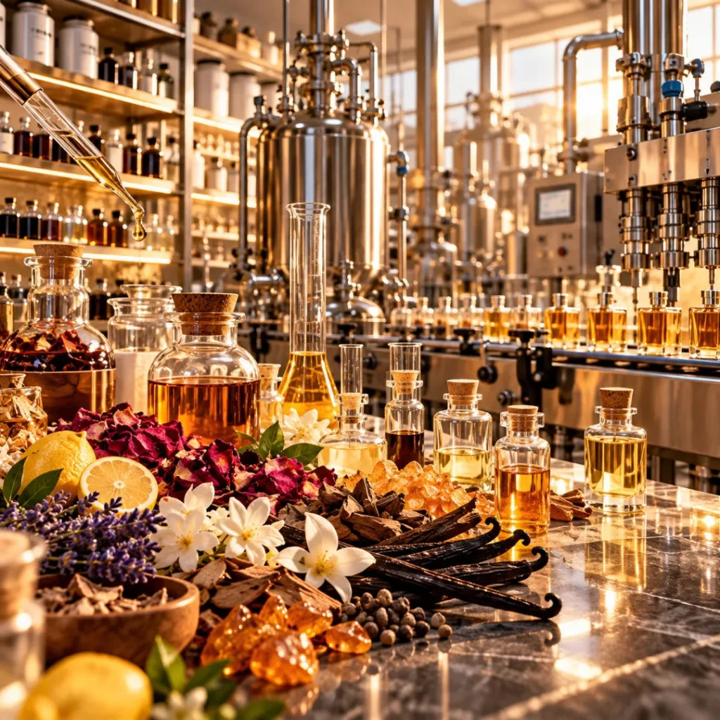 مصانع العطور - مختبر تصنيع العطور والمواد الخام الطبيعية وخط تعبئة الزيوت العطرية | V PERFUMES JO