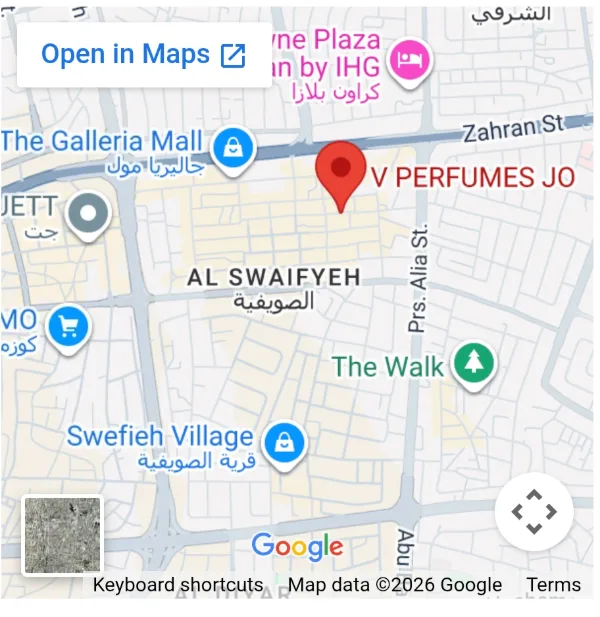 موقع معرض V Perfumes في الصويفية، عمّان على خريطة Google